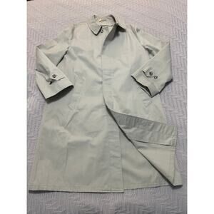 Vintage Koratron tan khaki trench coat size 42L